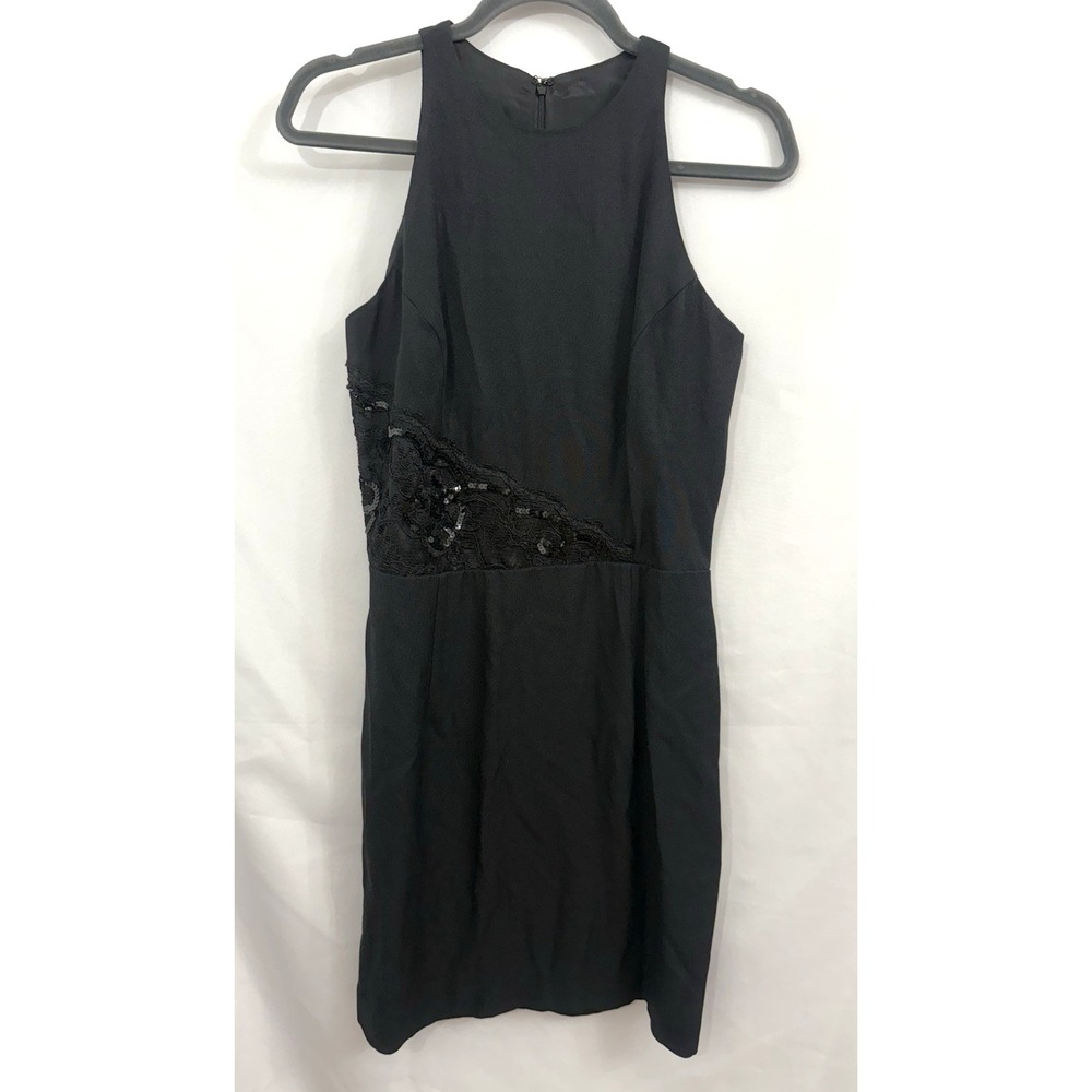 VTG Jessica McClintock Gunne Sax Black Mini Dress Womens Size 7/8 Cocktail Y2K